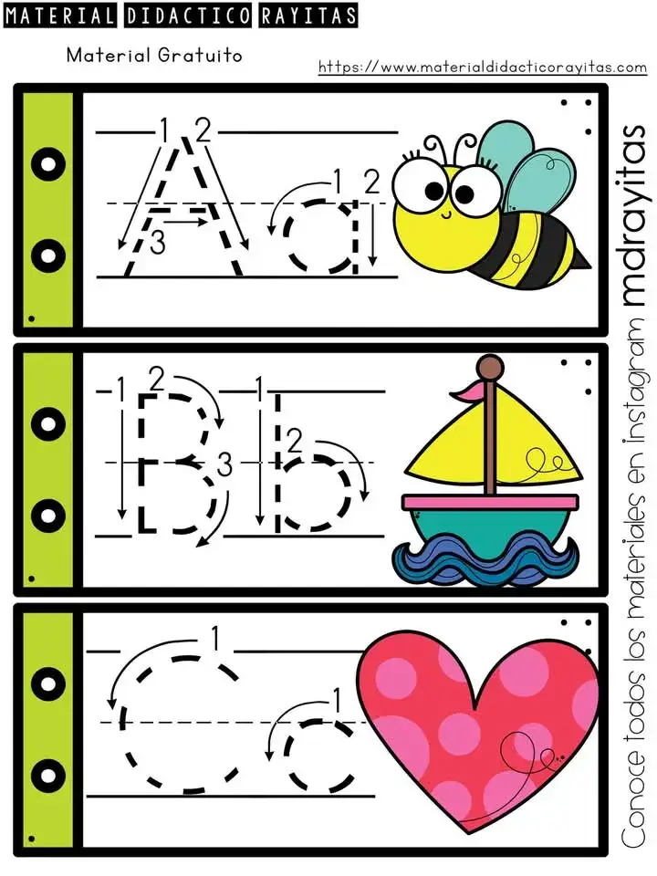 Material para aprender direccionalidad de las letras. #contenido #consejos #maternidad #niños #didactico #videoviral 