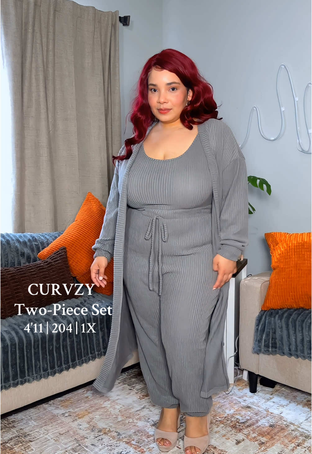 Curvzy Two Piece Set “Plus Size” 🌸🍃 #plussize #curvzy #twopieceset #2pieceset #curvytiktok #curvyfashion #curvyfashion #springfashion 