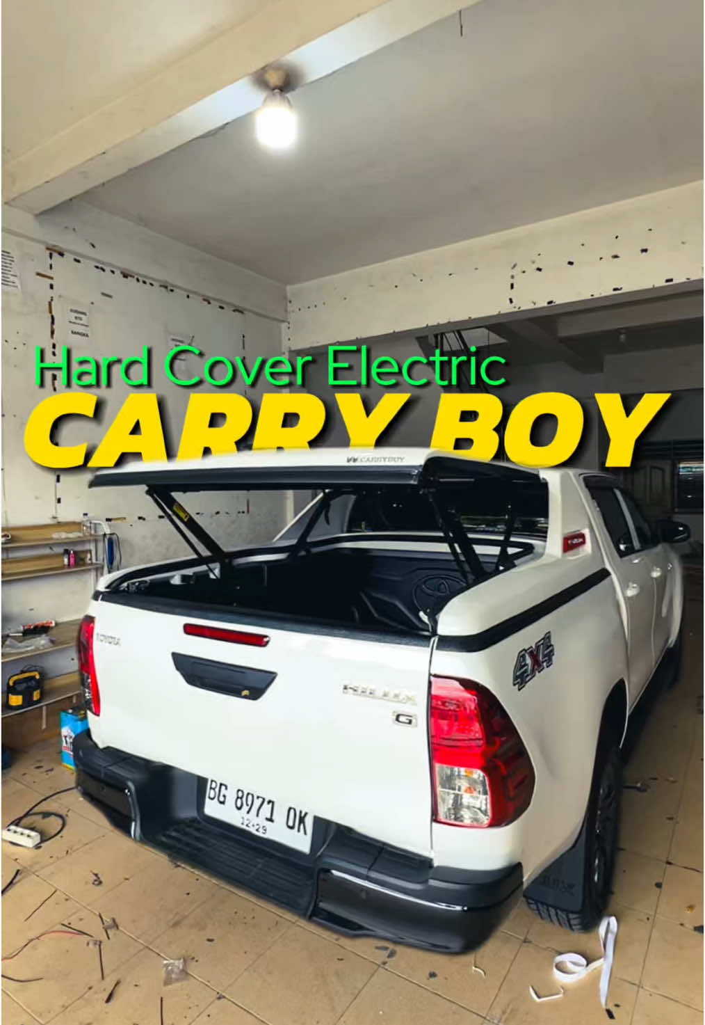 Tutup bak hard cover electric CarryBoy toyota hilux 4x4 🔥🔥 #carryboy #hardcover #tutupbakhilux #hilux #toyota #modifikasi #softlid #fypage #fyppppppppppppppppppppppp 