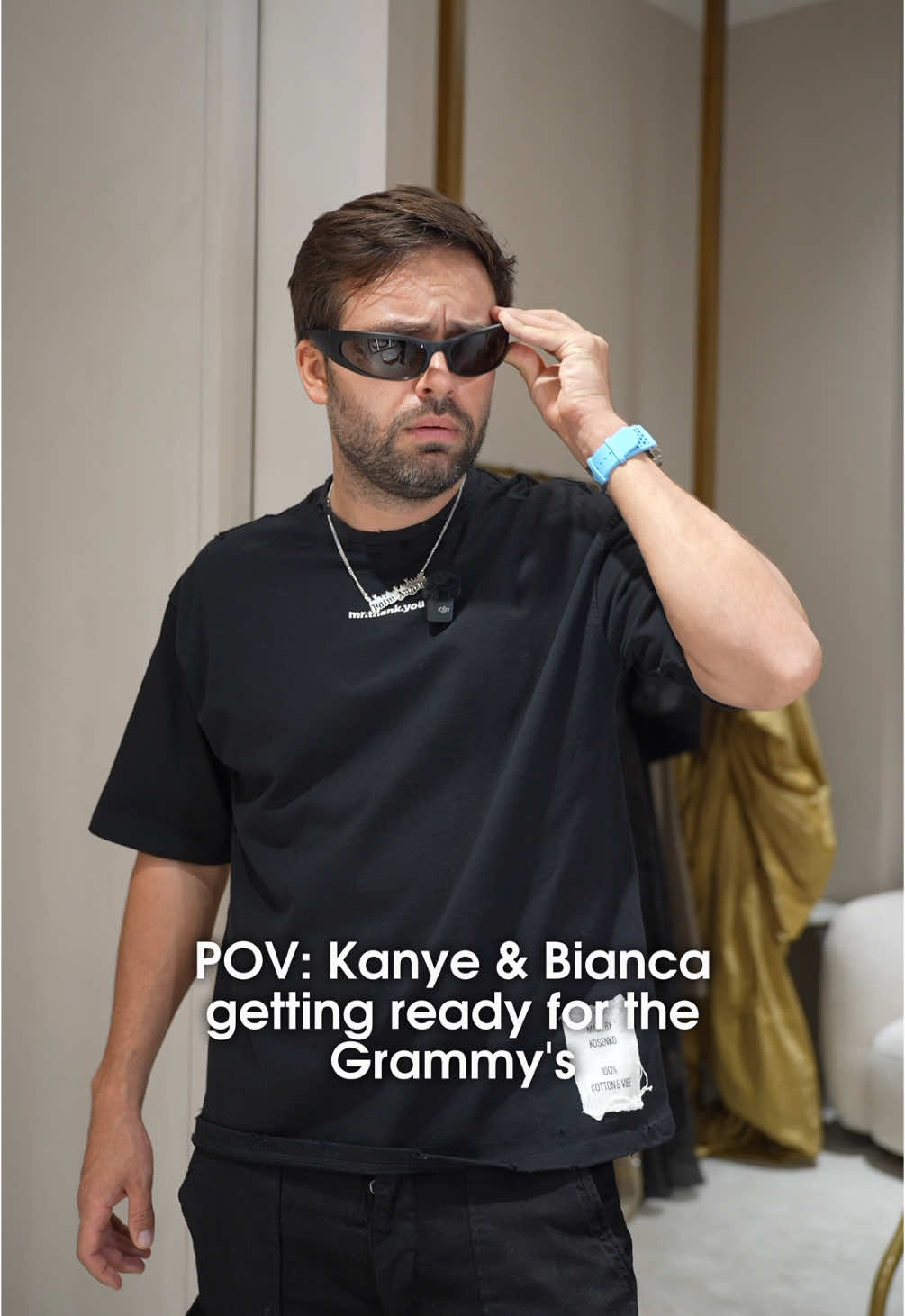 POV: Ye & Bianca getting ready for the Grammy! #laugh #fashion #kanyewest 