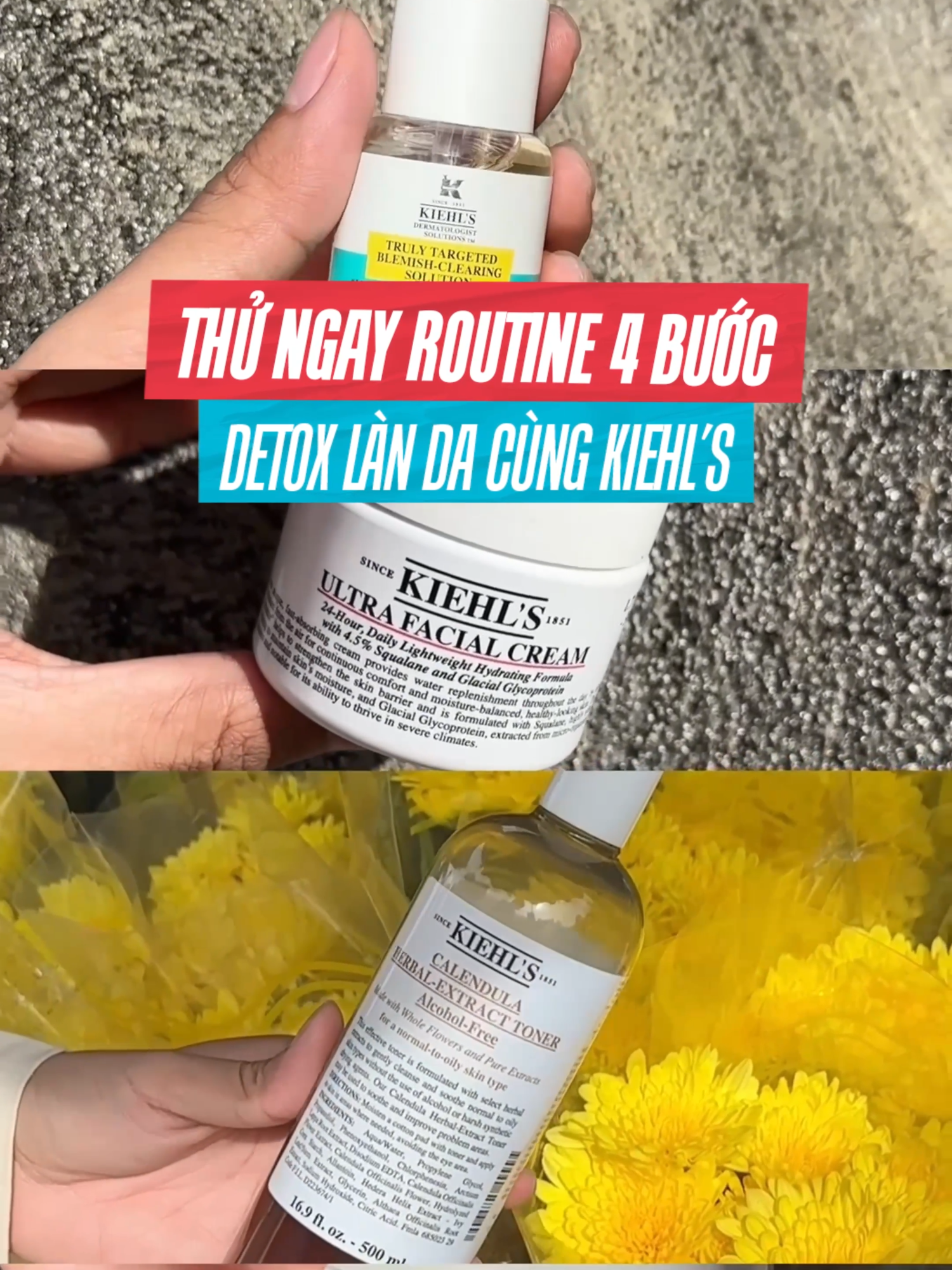 Kiehl’s Friends ơi, 'Detox' làn da chỉ với 4 bước đơn giản cùng Kiehl’s: 🌿 Mặt nạ đất sét: Tạm biệt bụi bẩn và dầu thừa, lỗ chân lông được làm sạch sâu. 🌼 Toner hoa cúc: Dịu nhẹ và cân bằng độ ẩm, cho da cảm giác tươi mới tức thì. 💧 Kem dưỡng Ultra Facial Cream: Cấp ẩm sâu, phục hồi nhanh - huyền thoại không thể thiếu! ✨ Serum chấm mụn: Chăm sóc chuyên sâu, đẩy lùi những nốt mụn cứng đầu. Đừng để làn da “chìm đắm” sau Tết, cùng Kiehl’s bắt đầu hành trình 'detox' và 'refresh' ngay hôm nay! 💙