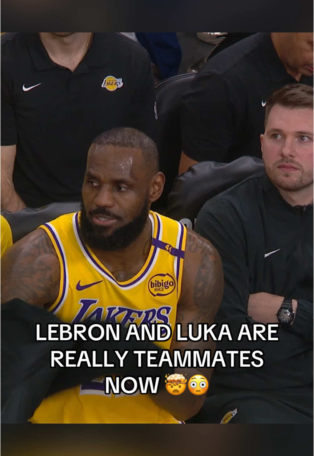 Can’t wait to see them on the court together 🔥🍿 #lukadoncic #lebronjames #lakers #NBA 