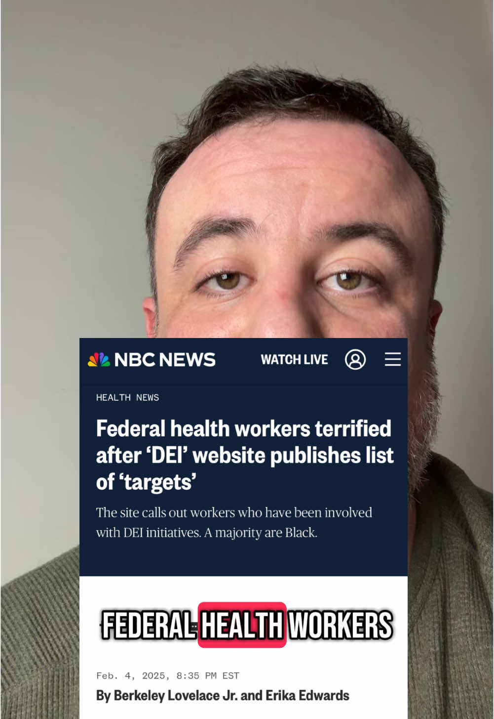 There’s now a list of federal workers called “DEI targets” Add it to the list of disturbing news this week. #politics #dei #federalworkers #cdc #whispermeeting 