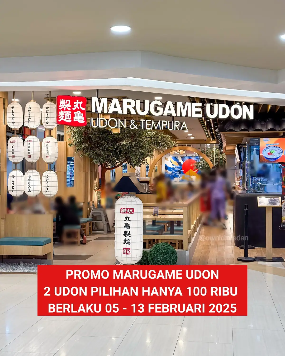 Promo Aplikasi Marugame Udon Khusus pemesanan dine-in  berlaku 05 - 13 Februari 2025 #ownmedan #marugameudon