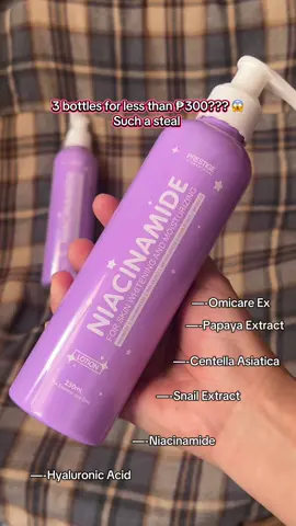 Transform your skin with Prestige Niacinamide Lotion! Consistent use helps improve hydration and smoothness. #PrestigeNiacinamideLotion #HydratedSkin #SmoothSkin #SkincareRoutine  @Prestige Exclusive Shop #prestigeinternational #mannixcaranchoofficial #prestigeniacinamidelotion #niacinamidelotion #Niacinamide #whiteninglotion #PrestigeNiacinamideLotion #HydratedSkin #SmoothSkin #NiacinamideBenefits #SkincareRoutine #PhilippinesBeauty #affordableskincare 