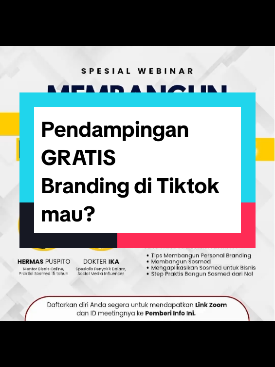 Mau didampingi membangun akun Tiktok? Biar terbangun Personal Branding melalu konten yg memikat  Gratis kok #traininggratis #webinargratis #cuandarirumah #nonnyjogja #affiliatemarketing #personalbranding 