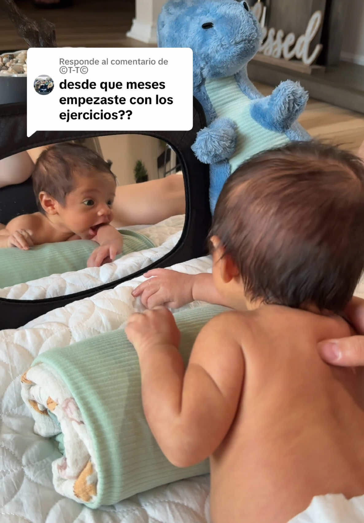 Respuesta a @©T-T© la estimulación temprana desde RN se puede empezar, siempre con supervisión y en tiempos cortos muchas veces 🥰🙌🏼✨ #estimulaciontemprana #maternidad #mamaprimeriza #tummytime #humor #momboy #rn 