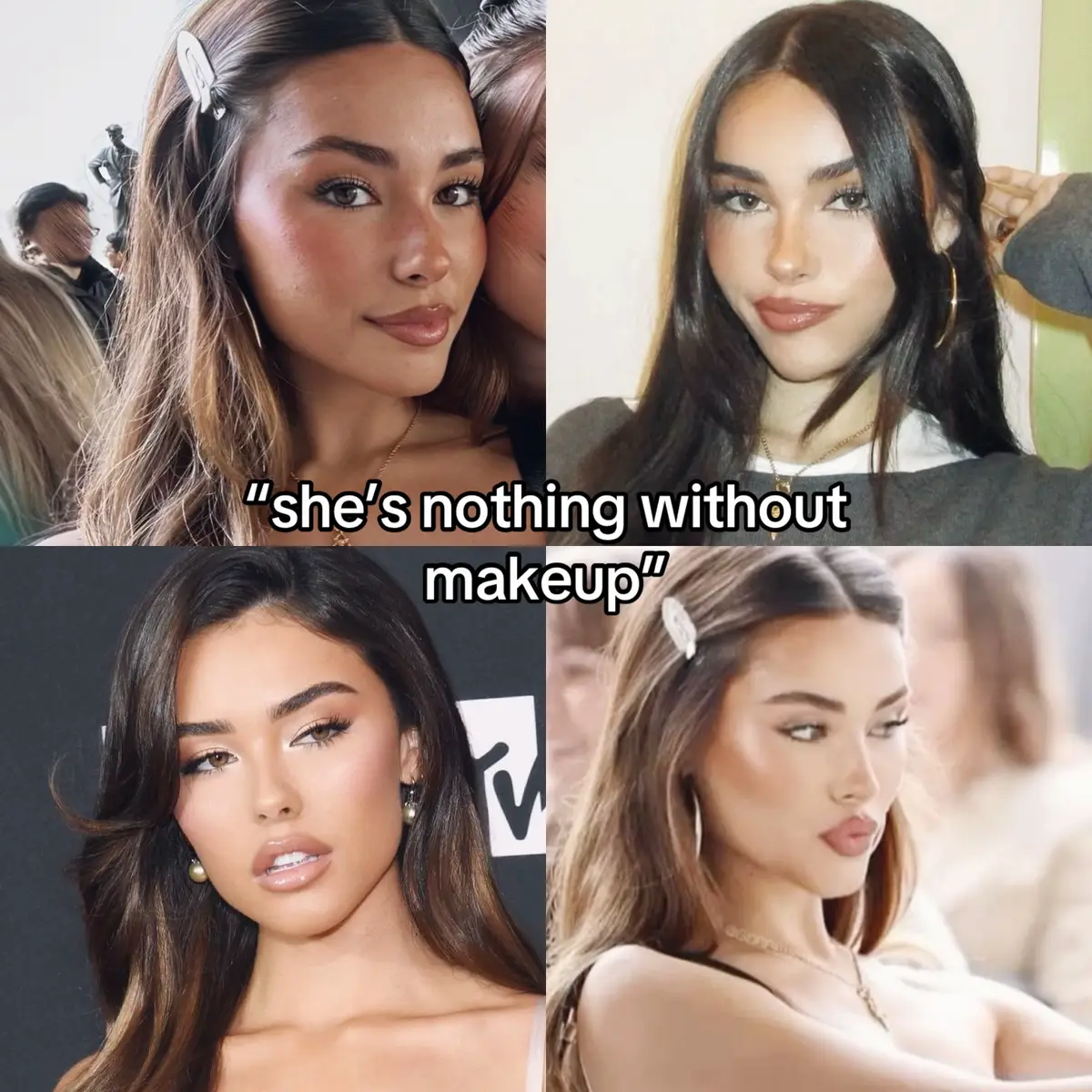 shes beautiful with or without makeup!!😍 #madisonbeer #makeup #makeyoumine #madison #silencebetweensongs #sturniolotriplets #fyp #foryou #foryoupage #madisonbeermakeup #grammys #fy 