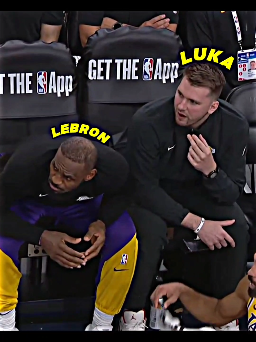 LeBron & Luka reaction to  Bronny's first NBA three 😬🔥