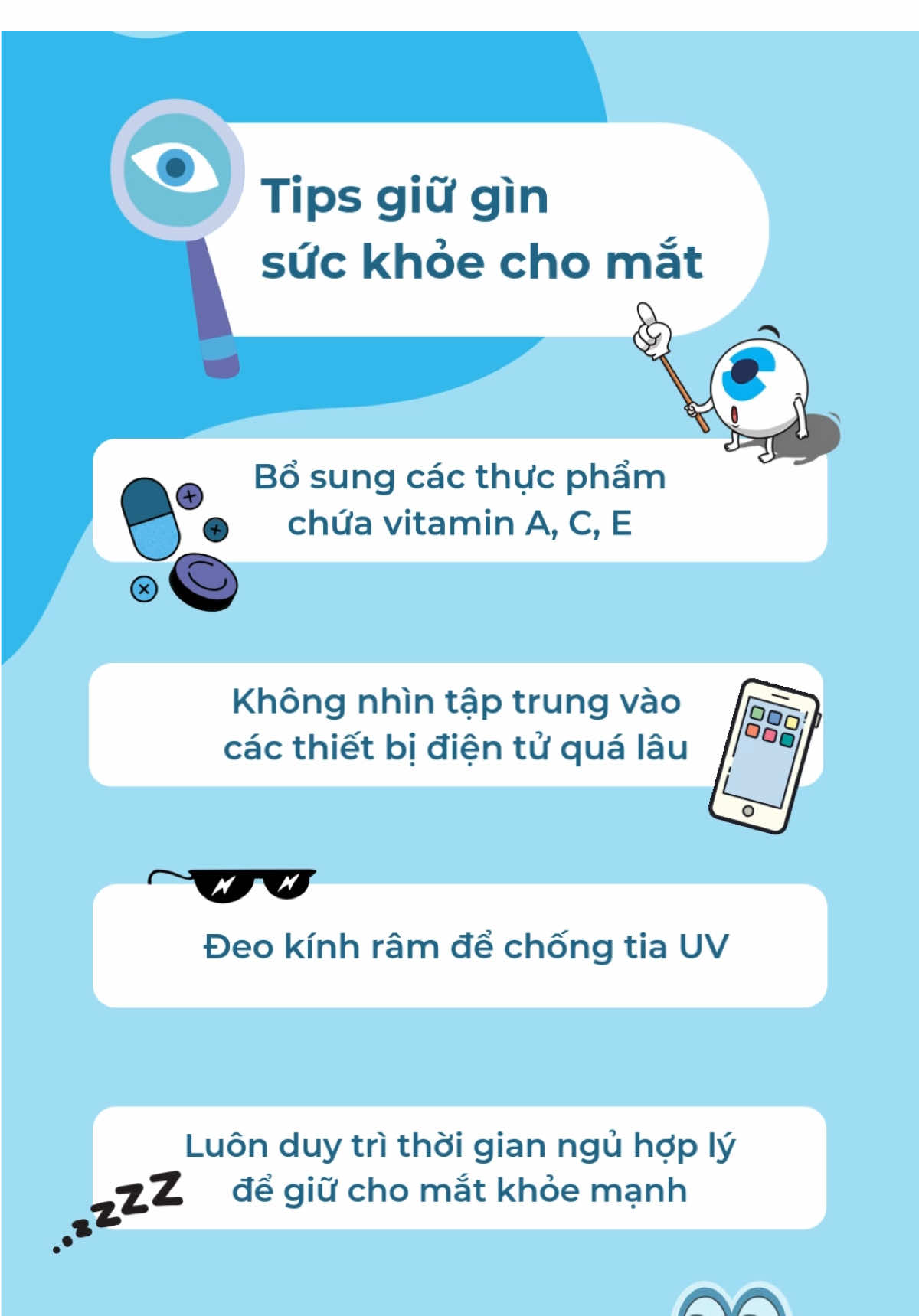 TIPS GIỮ GÌN SỨC KHỎE CHO ĐÔI MẮT 👀✨ Bạn có biết? Mắt cũng cần được 