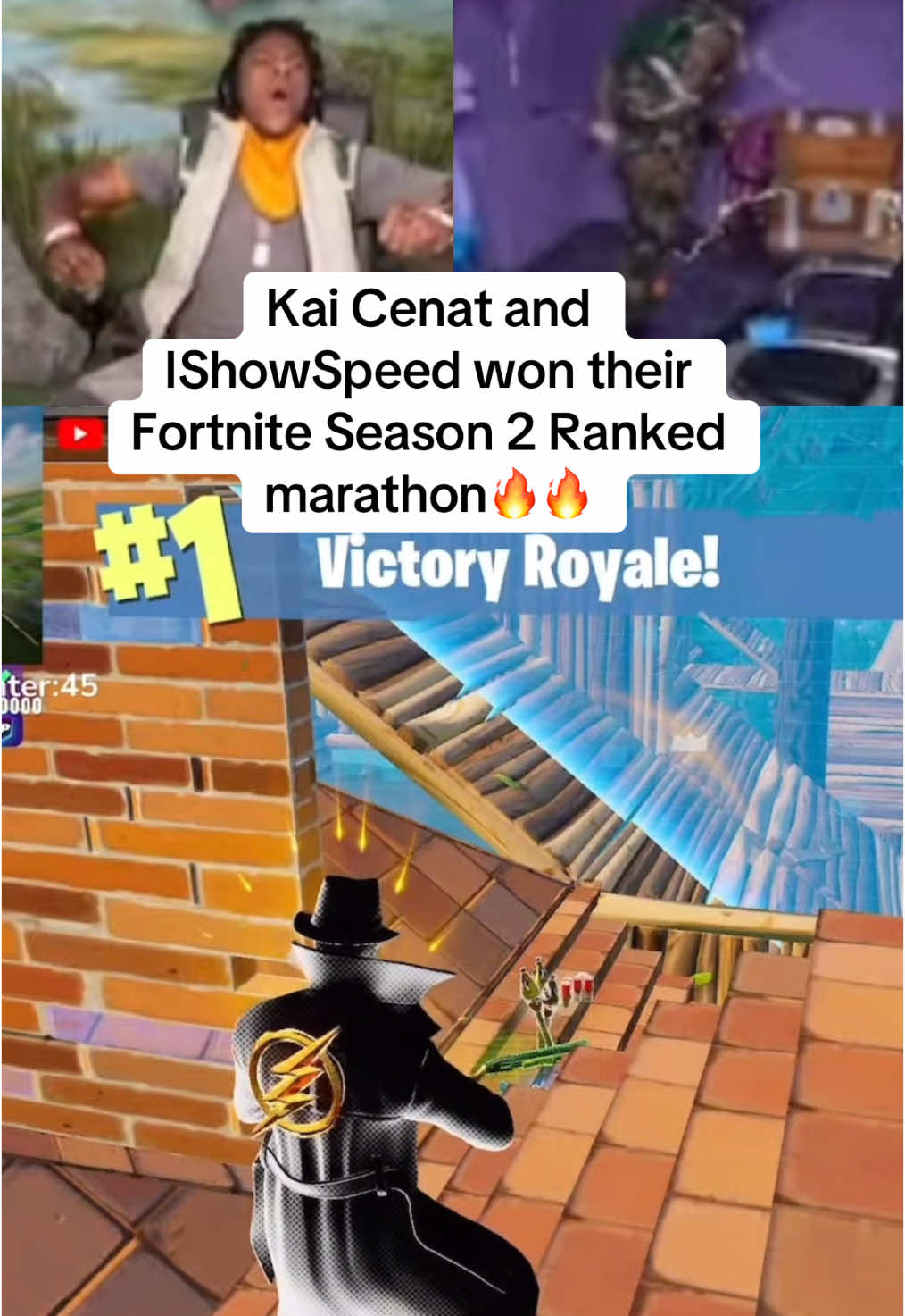 Kai Cenat and IShowSpeed have completed their Fortnite Season 2 Ranked marathon#kaicenat #ishowspeed #foryoupage #fortnite #blowup #explore #crazy #ishowspeedclipz #viralvideo #fypシ #fyp 