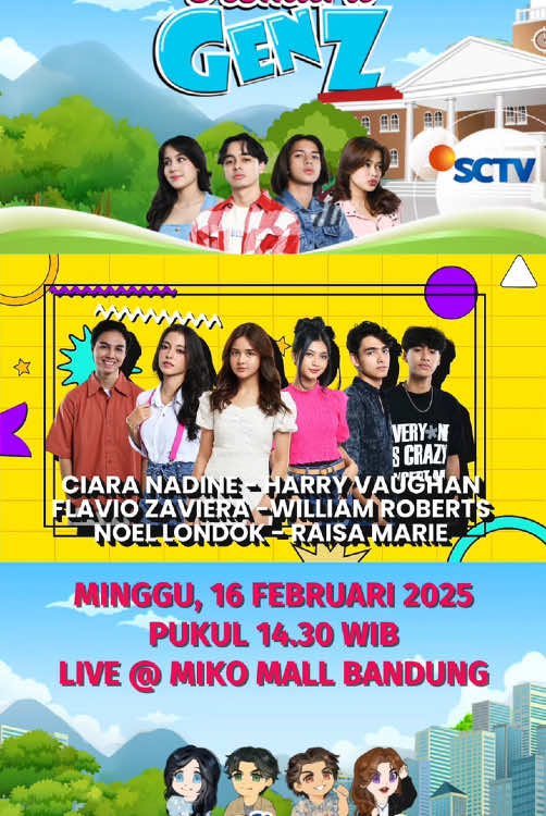 Mulai dari konser musik, drama musikal dan jumpa fans dengan para cast Asmara Gen Z!! Siapa yang sudah gak sabar? 🥳💭 Nantikan #LoveFestAsmaraGenZ hari Minggu, 16 Februari pukul 14.30 LIVE from Miko Mall, Bandung hanya di SCTV! 💙 #SCTVSpesial #SCTVSinetron #AsmaraGenZ #LoveFestAsmaraGenZ #Bandung 