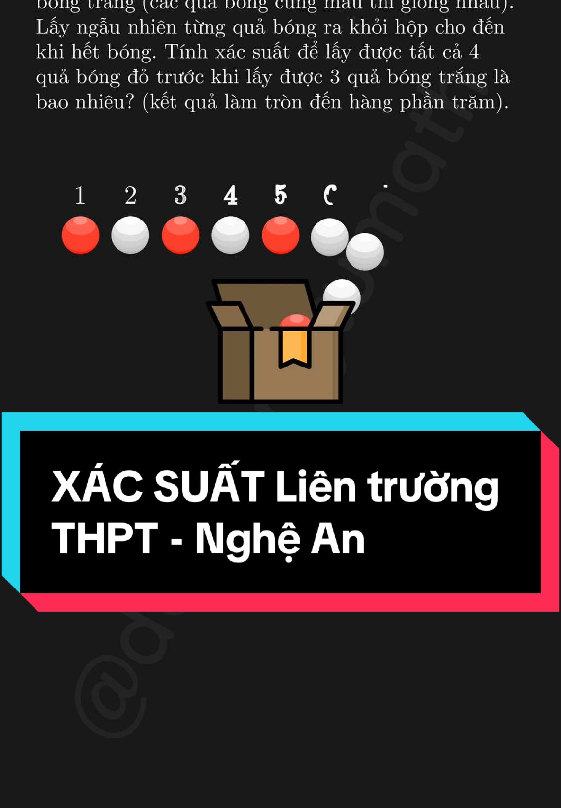 Xác suất khó nhất đề Liên trường THPT - Nghệ An #dohoangtu #math #thpt2025 #xacsuat 