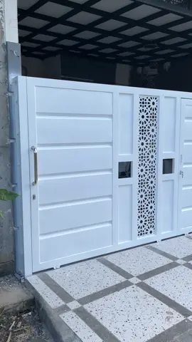 Pintu doble sleding viral di jamin estetik#fyp #doblesleding #lasercutting #putramandiri 