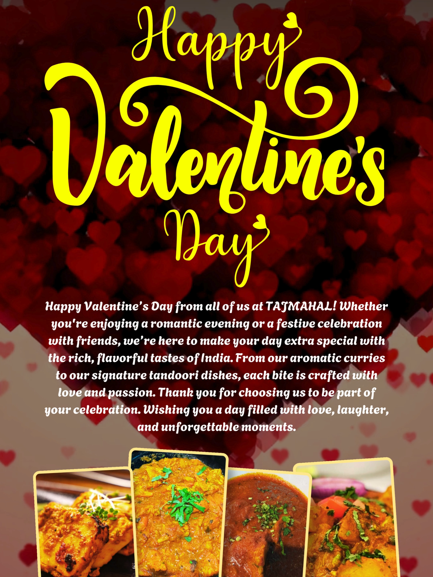 In Advance Happy Valentine's Day #tajmahal #asianfoods #FoodLover #viralfood #indianfood #healthylife #viralvideos #healthyfood #tiktokviral #viral_video #forupage #fup #foru #FoodTok #fupgシ #tajmahalindiancuisine #happyvalentinesday #ValentinesDay