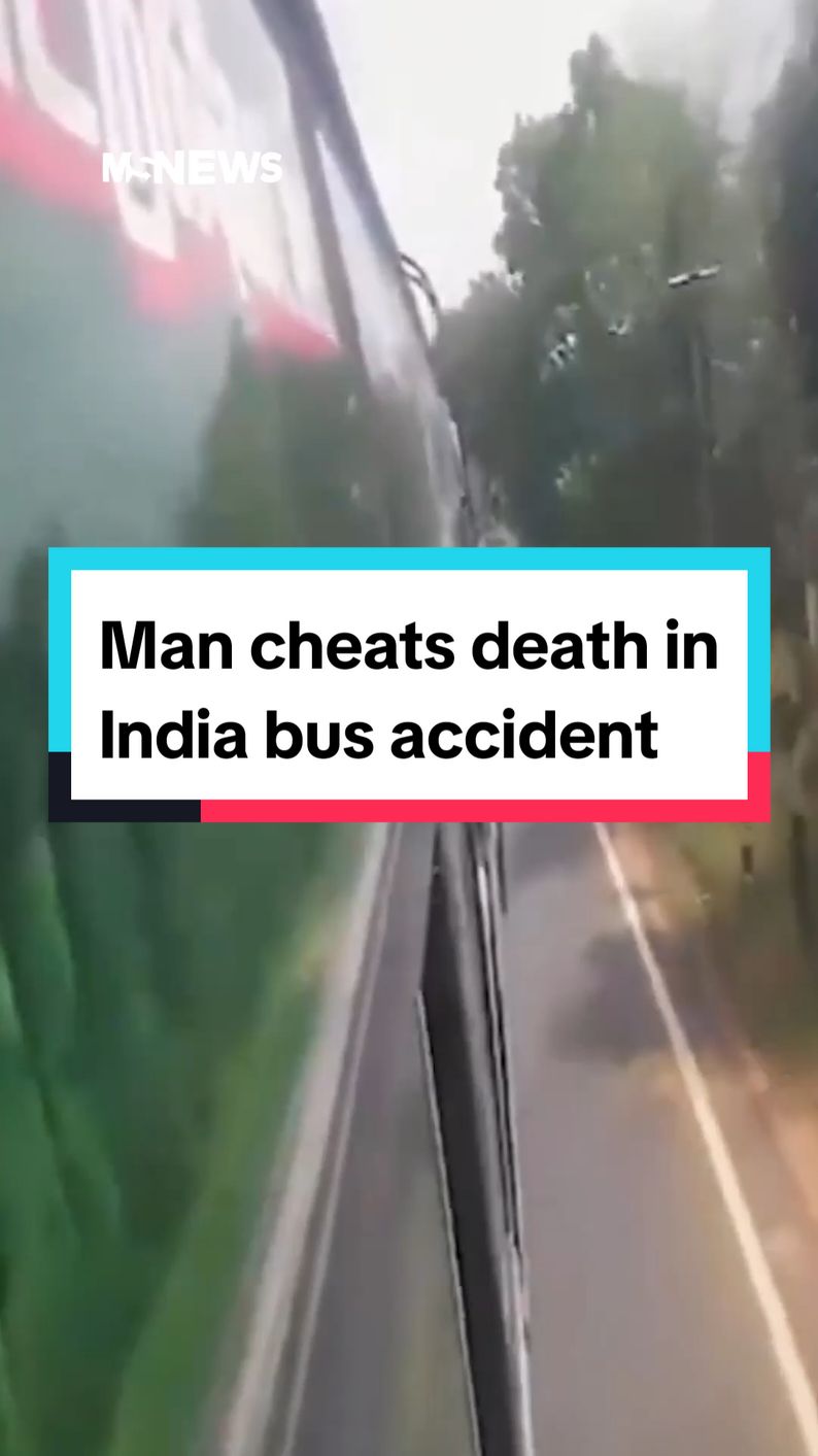 He walked away as if nothing had happened.🚍🚶 #mustsharenews #tiktoksg #miracle #india 