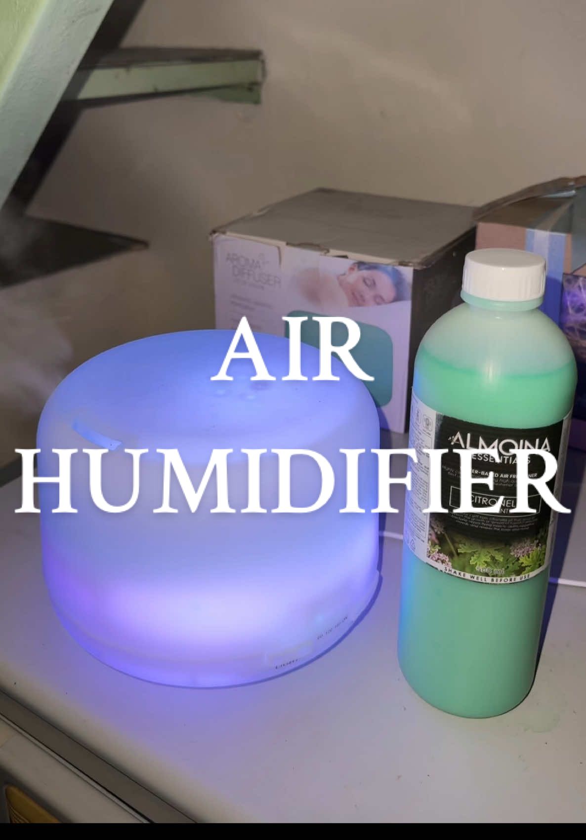 Make your home smell good with air humidifier and air freshener. Fresh air, happy vibes 🍃#airhumidifier #airfreshener #waterbasedairfreshener #budgetfriendly #freshvibes 