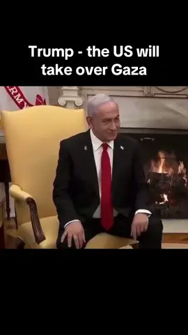 Netanyahu smiling as Trump addresses reporters. 
