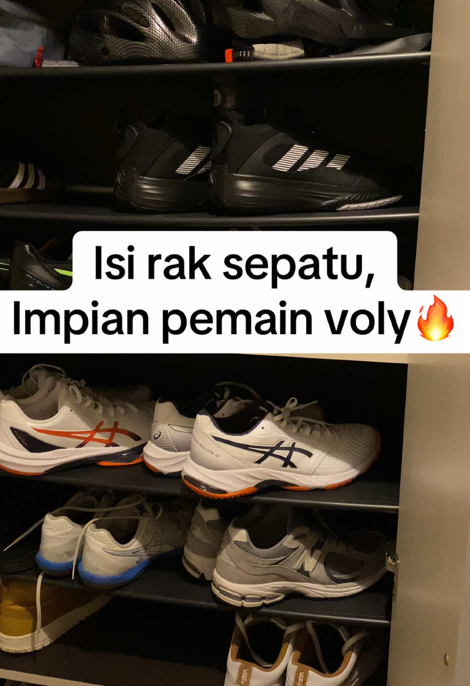 Isi rak sepatu impianku🔥 #skyelite #adidas #sepatuvoly #vokyasik #fyp