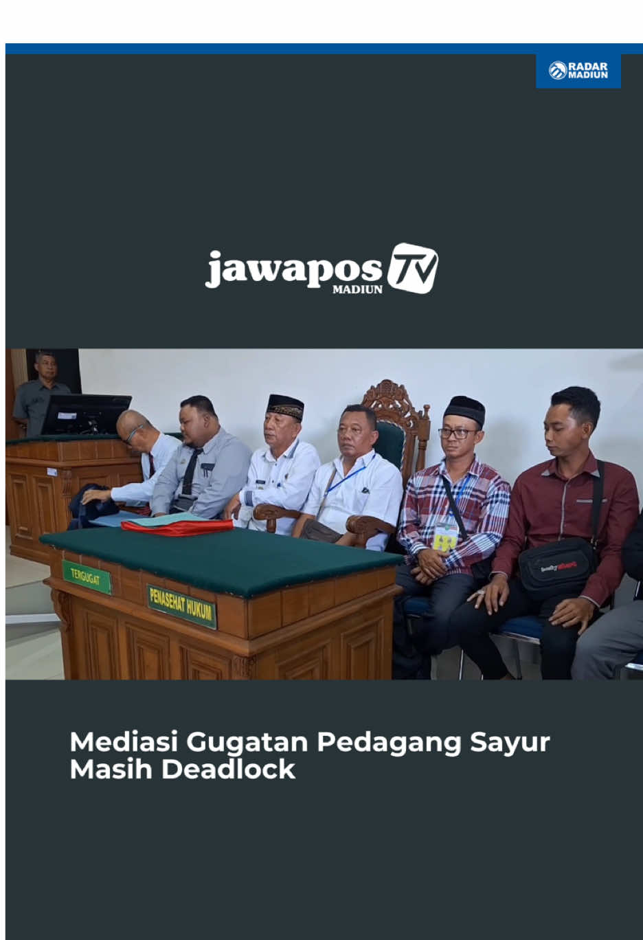 MAGETAN - Sidang perdana gugatan perdata terhadap dua pedagang sayur keliling di desa Pesu, kecamatan Maospati, Magetan, digelar di Pengadilan Negeri Magetan, rabu. Dalam sidang ini, mediasi antara penggugat dan tergugat belum membuahkan hasil. Selengkapnya baca radarmadiun.jawapos.com #jawapos #radarmadiun #radarponorogo #radarngawi #radarmagetan #radarpacitan #beritaterkini #beritaviral #beritamadiun #beritamagetan #beritaponorogo #beritangawi #infomadiun #bacaradarmadiun 