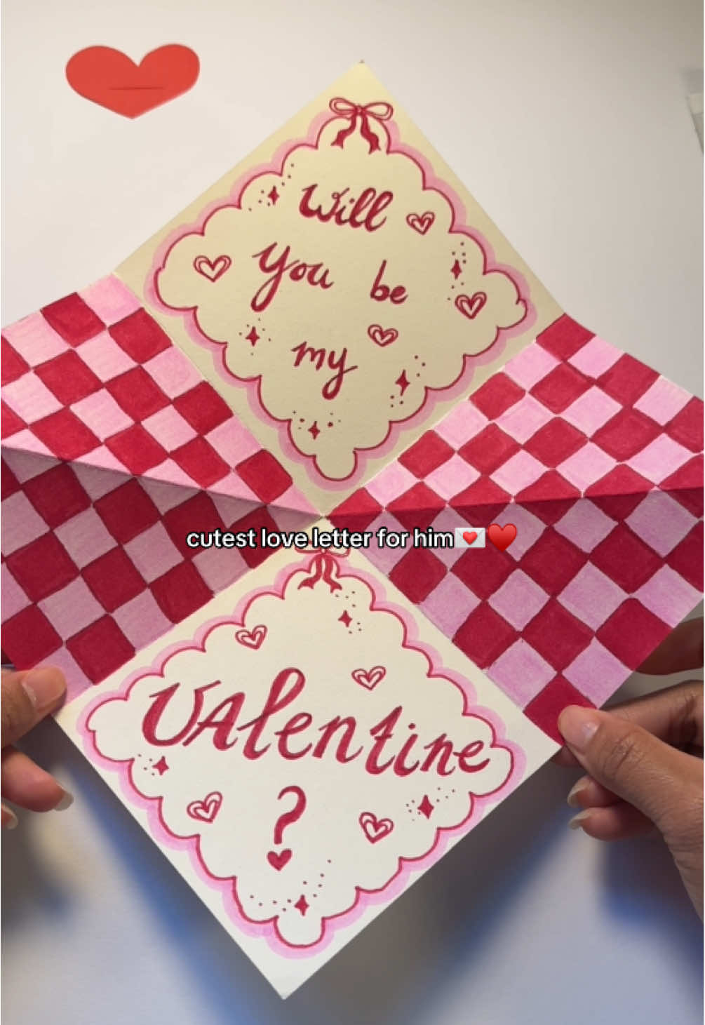 make the cutest love letter for him♥️💌 #ValentinesDay #valentinesdaygift #diycard #cardtutorial #giftsforhim #lovecard #diycard #handmade #giftideasforhim 