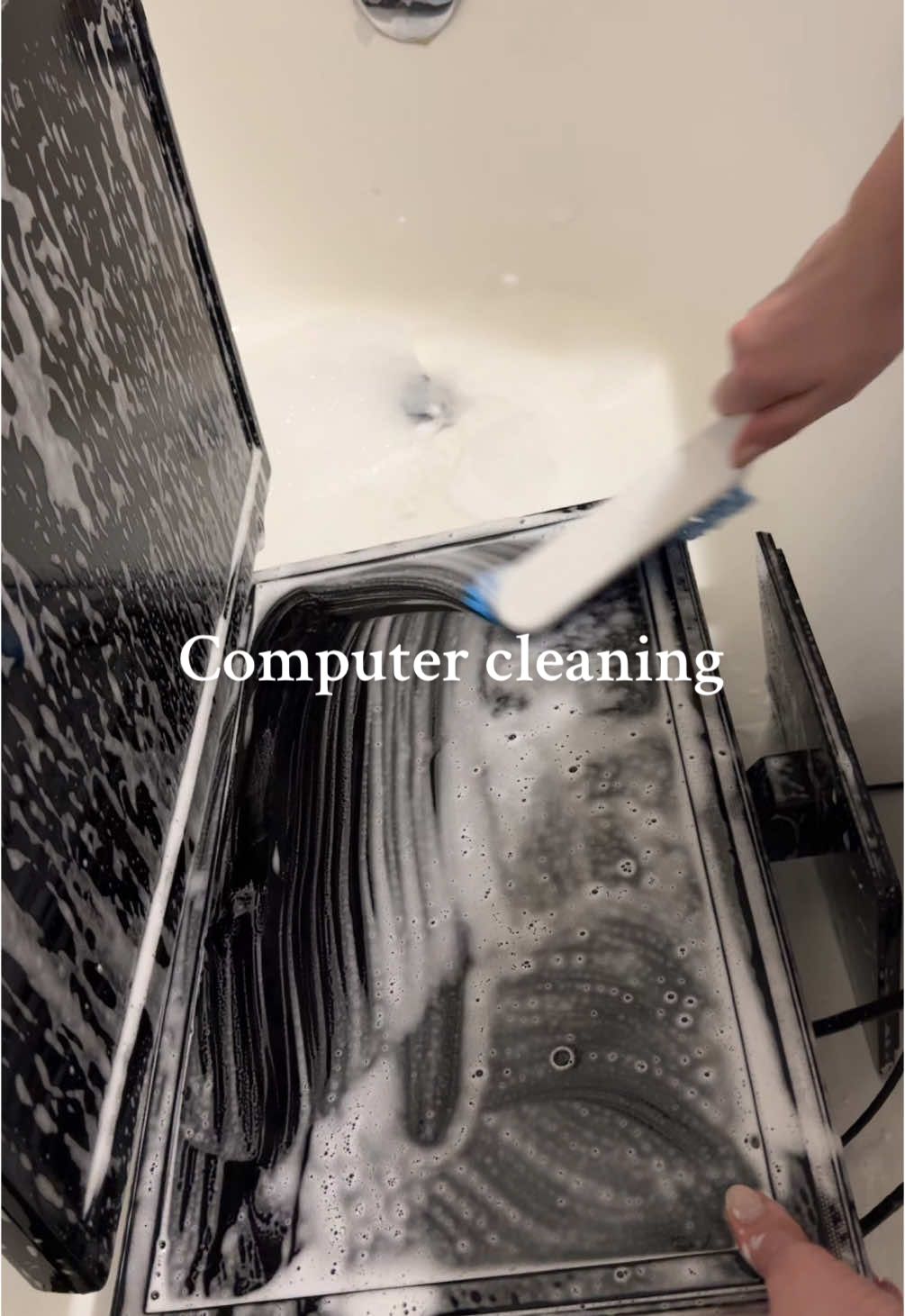 Surprising my boyfriend by cleaning his work computers!! #CleanTok #cleaninghacks #cleaningtips #cleaningmotivations #maintenencecleaning #deepcleaning #howtoclean #cleanwithme #asmrcleaning #asmrspongesqueezing #relaxingcleaning #tubscrub #floorscrub #cleaningproducts #soapsuds #satisfyingcleaning #cleaningbathroom #cleaningreset #sudsymopping #deepcleaningbathroom #cleantokasmr #homedeepcleaning #cleaningtransformation 