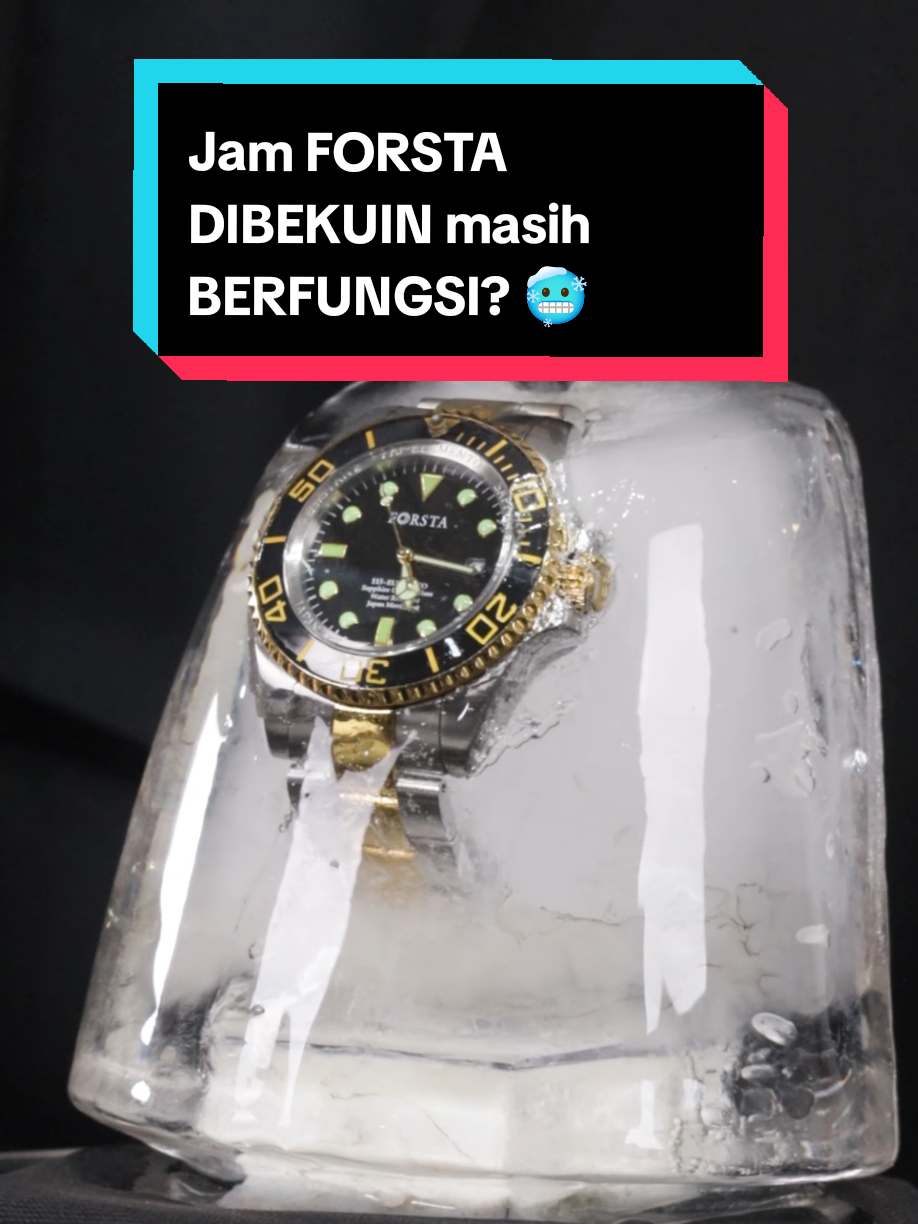 BEKUIN JAM FORSTA, Sampai jadi ES BATU! 🥶 Mau DIBAKAR kena SUHU TINGGI, atau DIBEKUIN kena SUHU RENDAH, Enggak ada pengaruhnya! Terbukti banget kualitasnya! 😎 #ForstaWorld #JamTanganForsta #ForstaWatch 