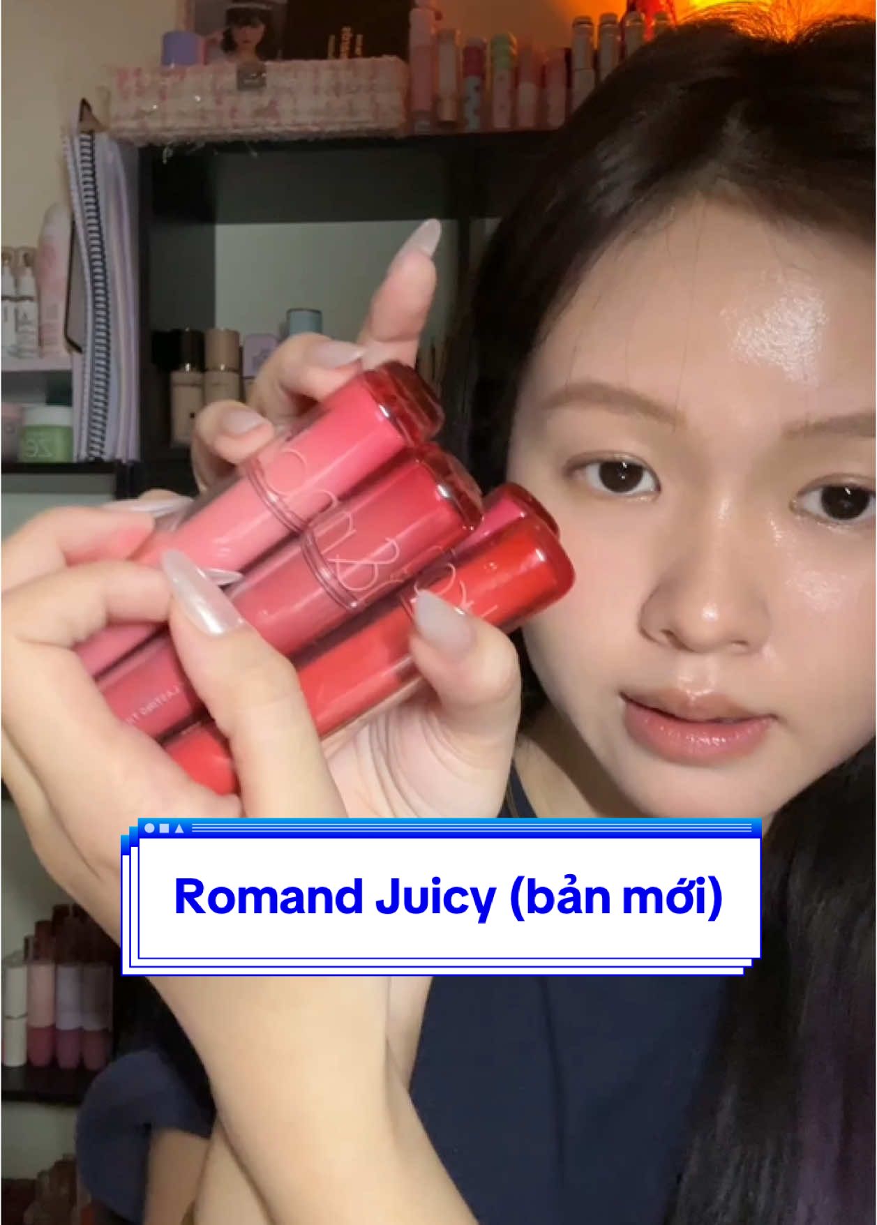 Hứa swatch Romand bản mới mà tui ém sources hơi bị lâu 🥲🥲 #beautytip #minhminh107 #BeautyTok #reviewlamdep #swatchson #romandjuicylastingtint 