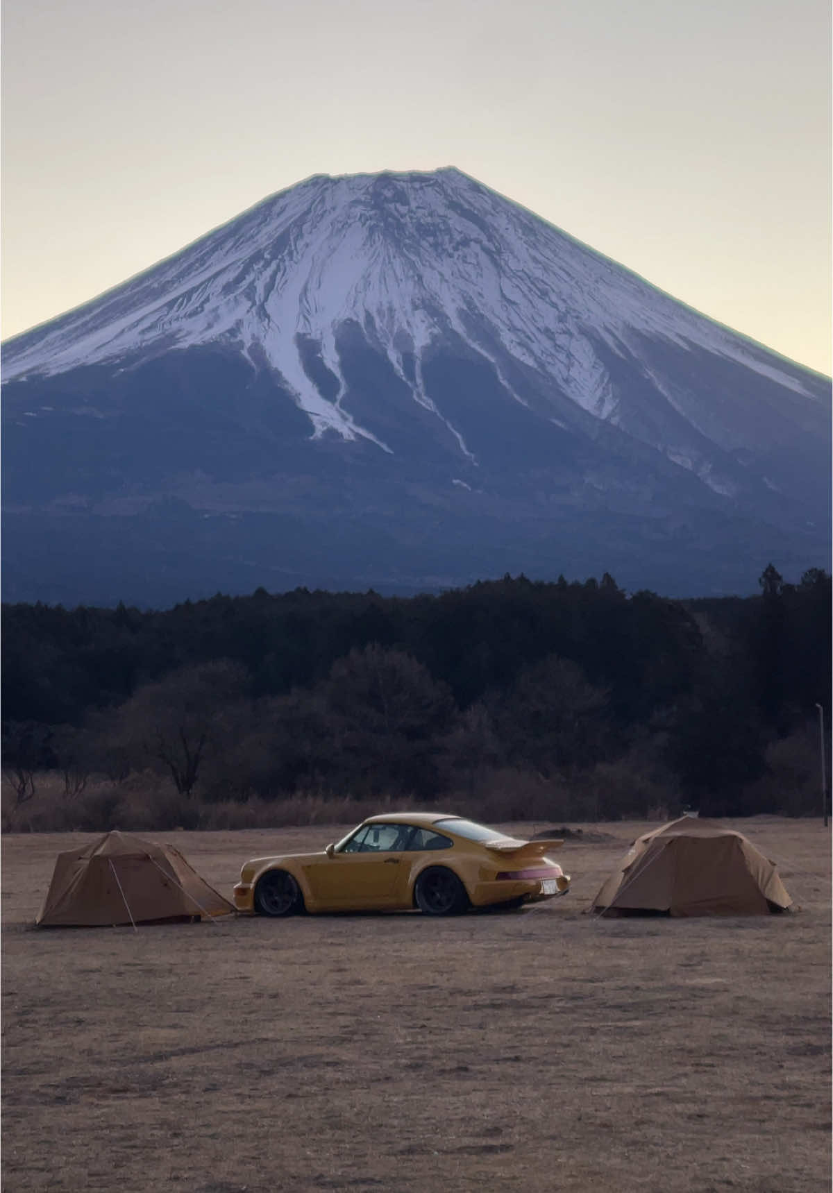 RWB camping at the base of mt fuji 