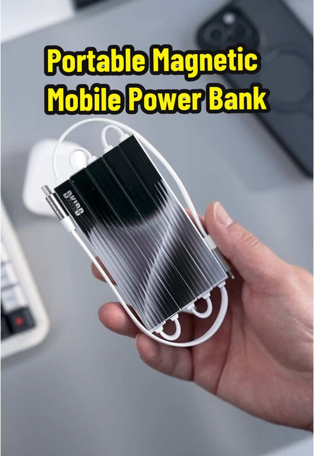 This power bank truly combines the power bank and charging cable into one!#powerbank #bkibd #portable #magnetic #mobile#fastcharger #cattoy 