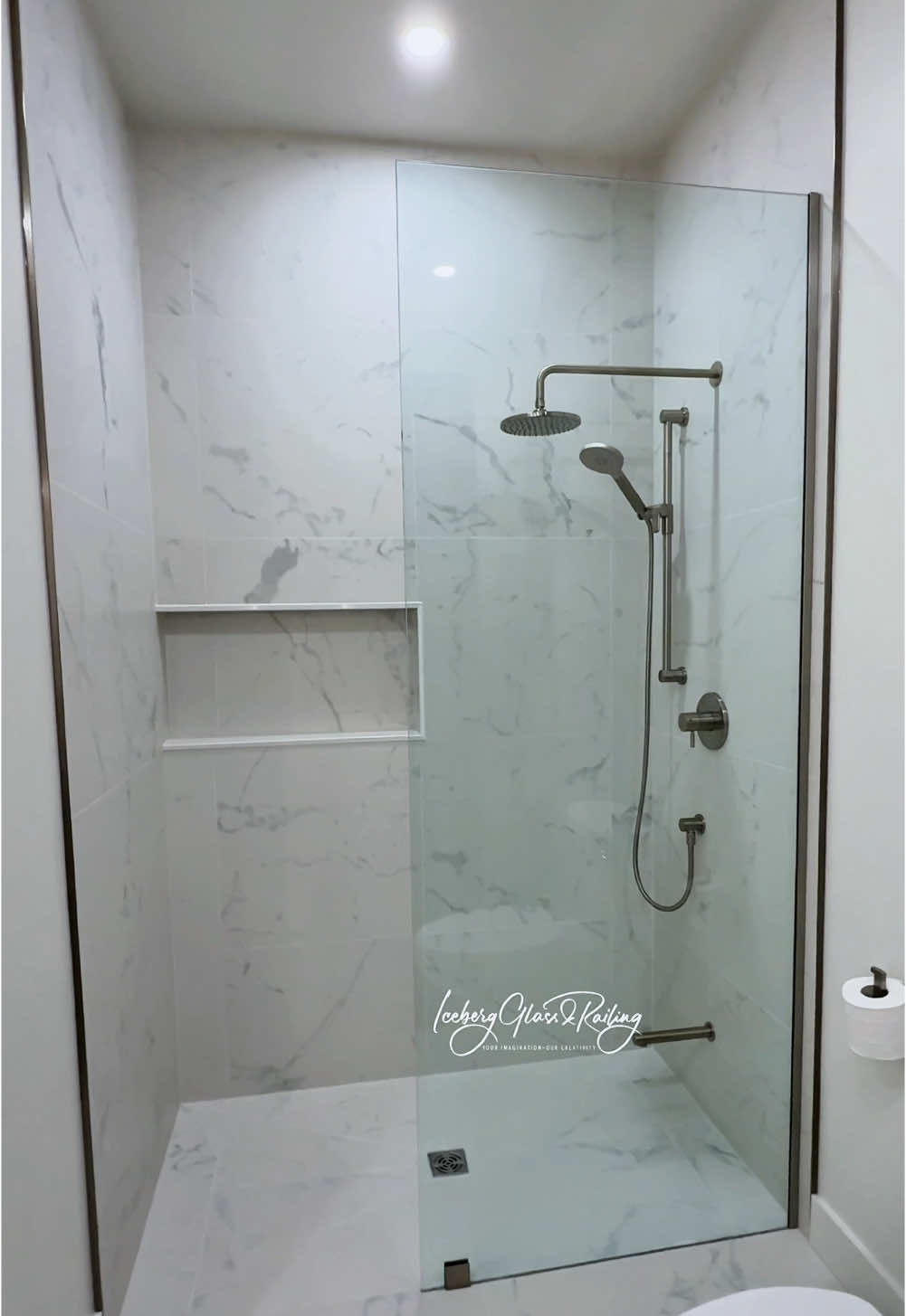 #framelessglass #glass #frameless #framelessshower #mirrors #temperedglass #renovation #glassshower #bathroom #bathroomrenovation #interiordesign #showerglass  #design  #architecture #glazing #glassprocessing  #glassdoors #modernbathroom #icebergglass 