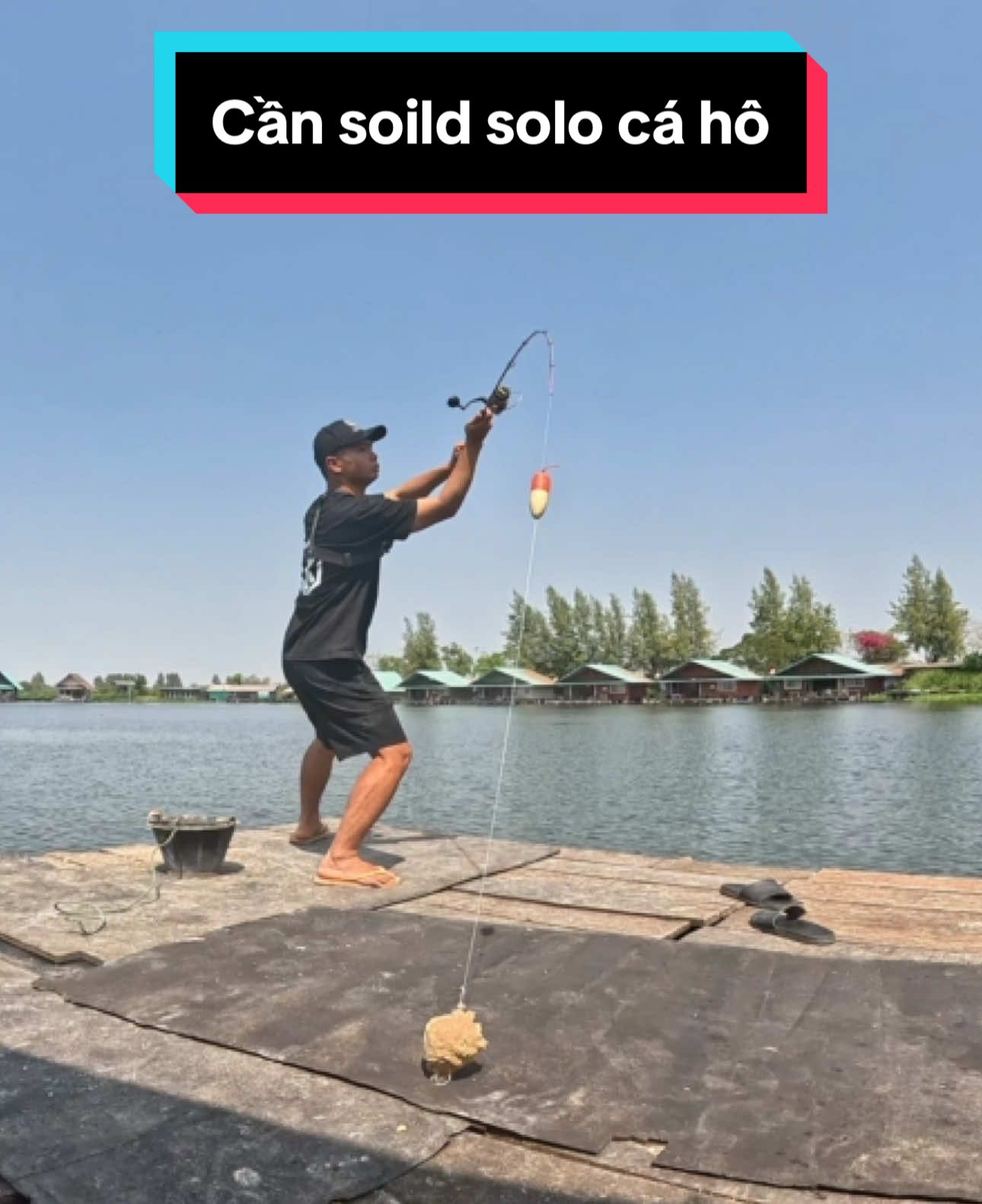 Dùng cần câu tí hon kéo cá khổng lồ #lkhoa #dcgr 