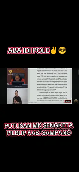 putusan MK pilbup kab. sampang.  #jimadsakteh  #mandat  #kpu #mk #sampang 