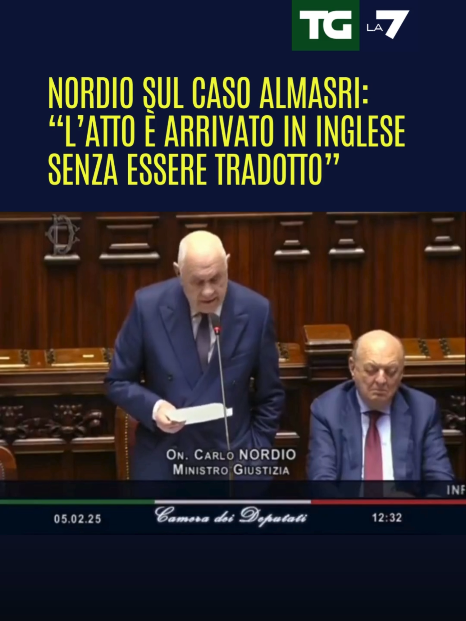 📌 All'inizio del suo discorso il ministro della Giustizia ha parlato dei ritardi nelle risposte alla Corte d'Appello di Roma sull'arresto del generale libico #Almasri, sottolineando che 