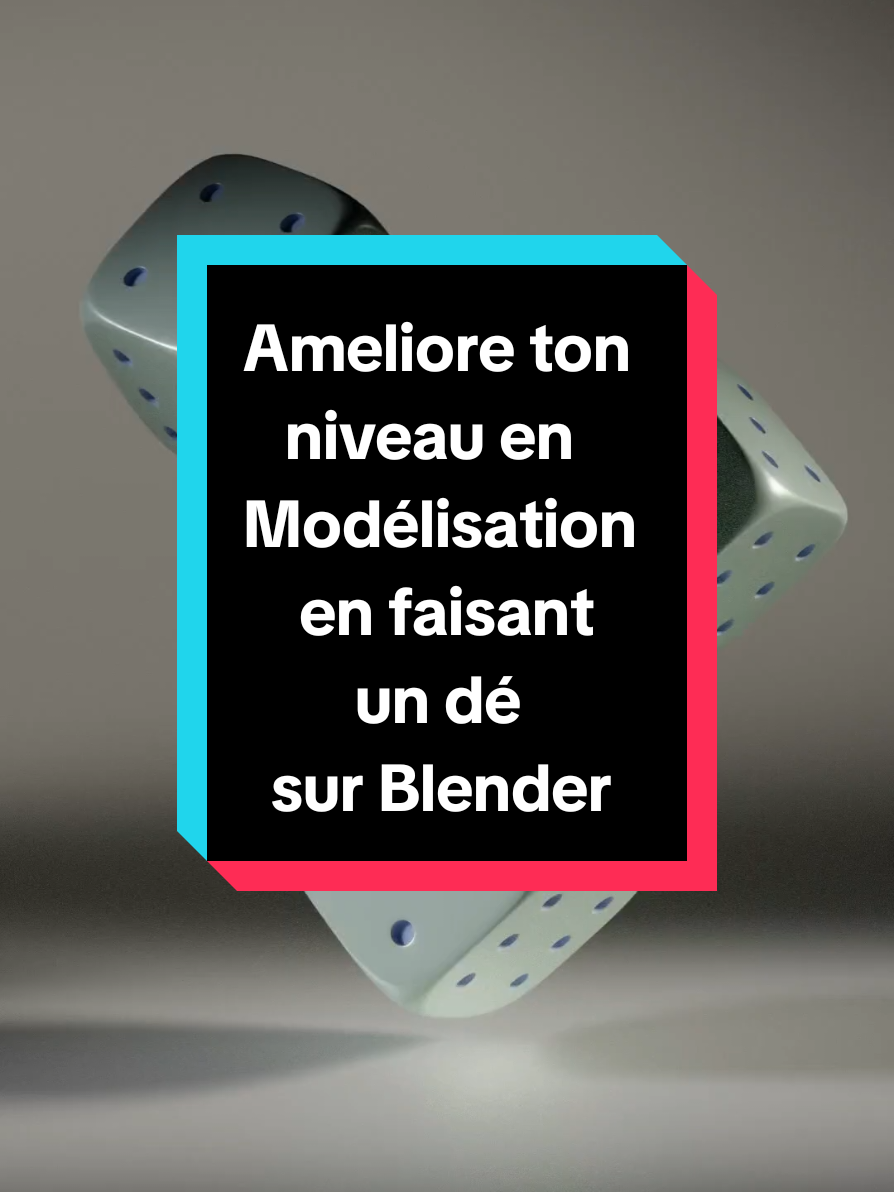 Modélisation d'un dé sur Blender. Tuto Blender débutant pour apprendre à bien Modéliser. #blender #tutoblenderfr #3D #art