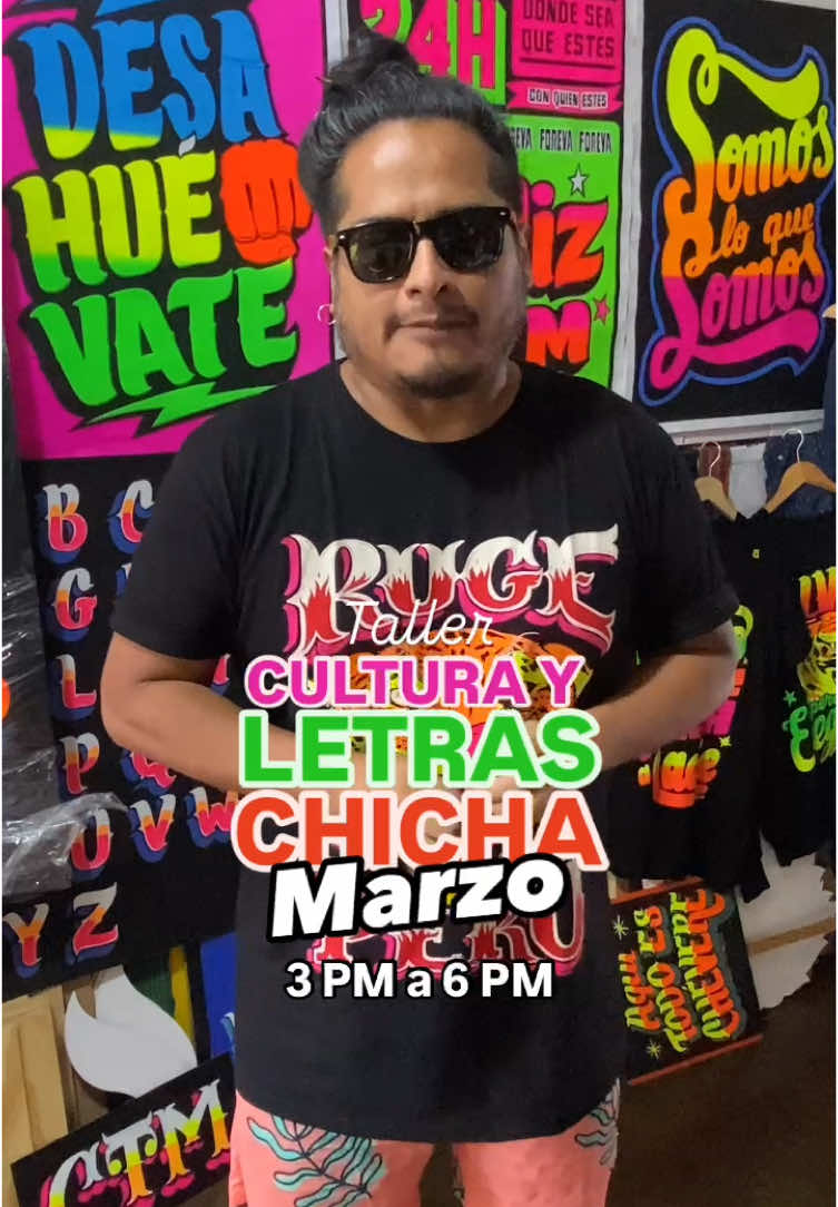 EL TALLER DE MARZO será por la TARDE🔥  SÁBADOS 1, 8 y 15. De 3pm a 6pm El taller consta de 9 horas en total, que se divididen en 3 sesiones de 3 horas cada una. Conocerás el origen social como musical de la cultura chicha / Cada sesión aprenderás un tipo de letra y harás una pieza por clase, también aprenderás los tipos de composición de un letrero para que hagas un letrero grande como proyecto final. EL COSTO INCLUYE TOODOS LOS MATERIALES! ES PRESENCIAL! El costo incluye tus materiales + TU CHELA por sesión asistida. Se realizará en Calle Schell 319 Int. 201, Miraflores. A media cuadra del cruzar de Larco con Schell😘 PIDE INFO y te la mandamos en wan! Consultas x 🔥Wasac949399373🔥 Puedes separar tu lugar con 130 so y cancelas en la primera clase🥰 Precioso total 330 so #NacionChicha #CulturaChicha #ArteChicha #ChichaPeru #RevolucionChicha #EstoEsChicha #LetrasChicha