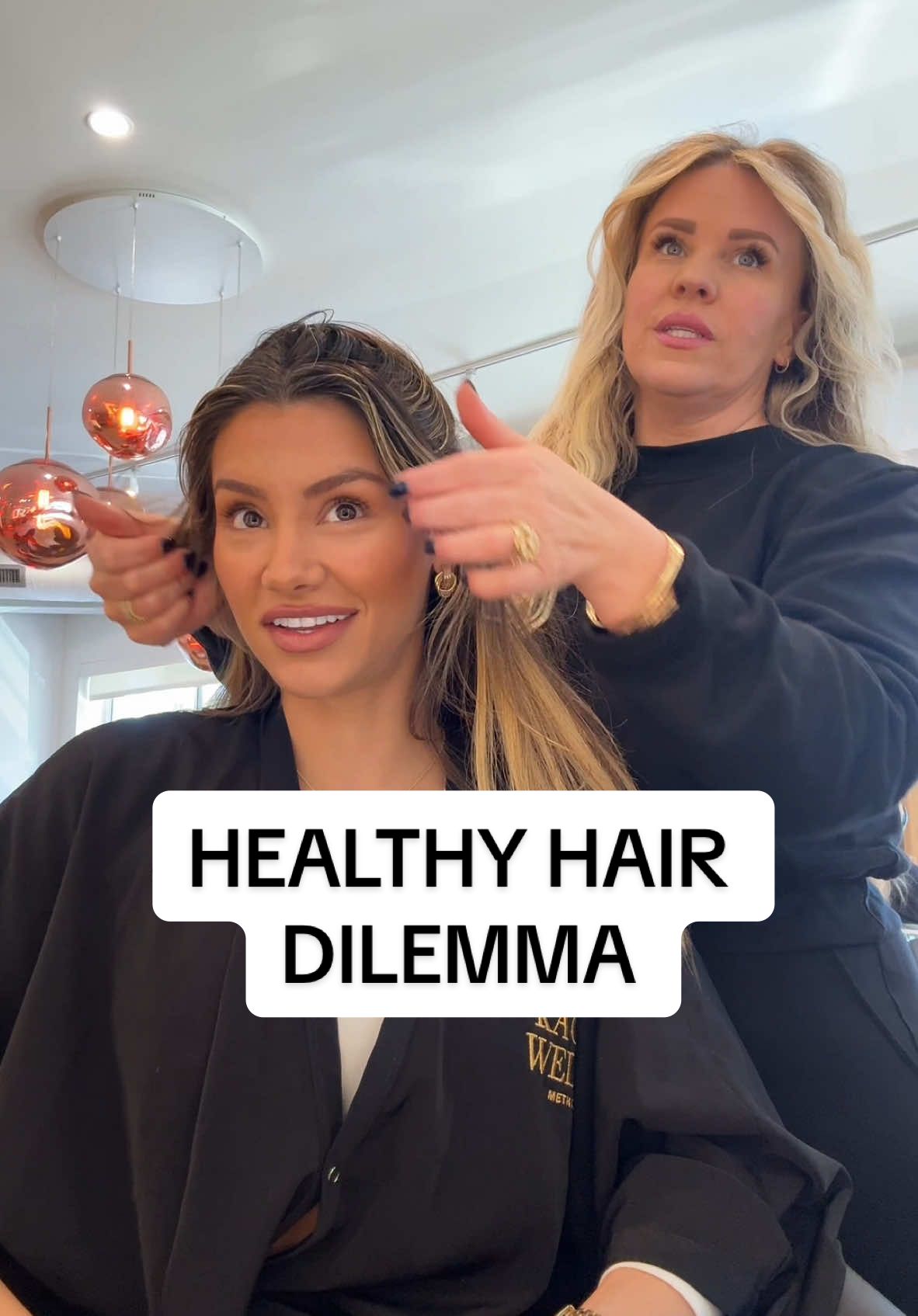 the hair dilemma 😫 healthy but i don’t feel *coot* 🥺 