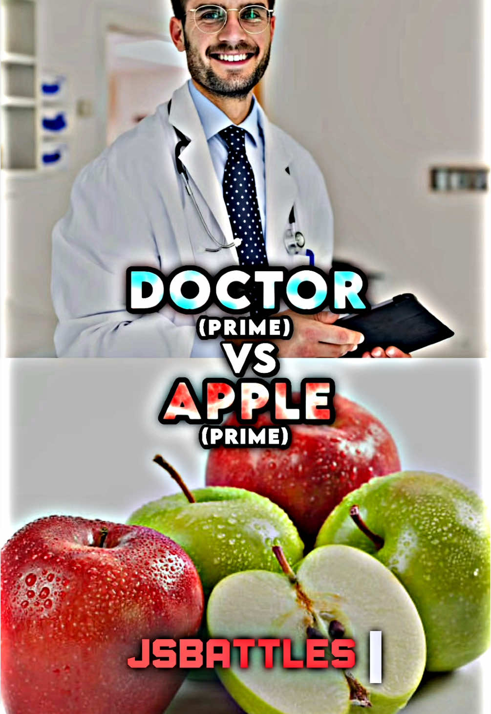 Doctor vs Apple #doctor #doctors #apple #apples #doctorvsapples #appleadaykeepsthedoctoraway #edits #battle #fyp #fy #jsbattles