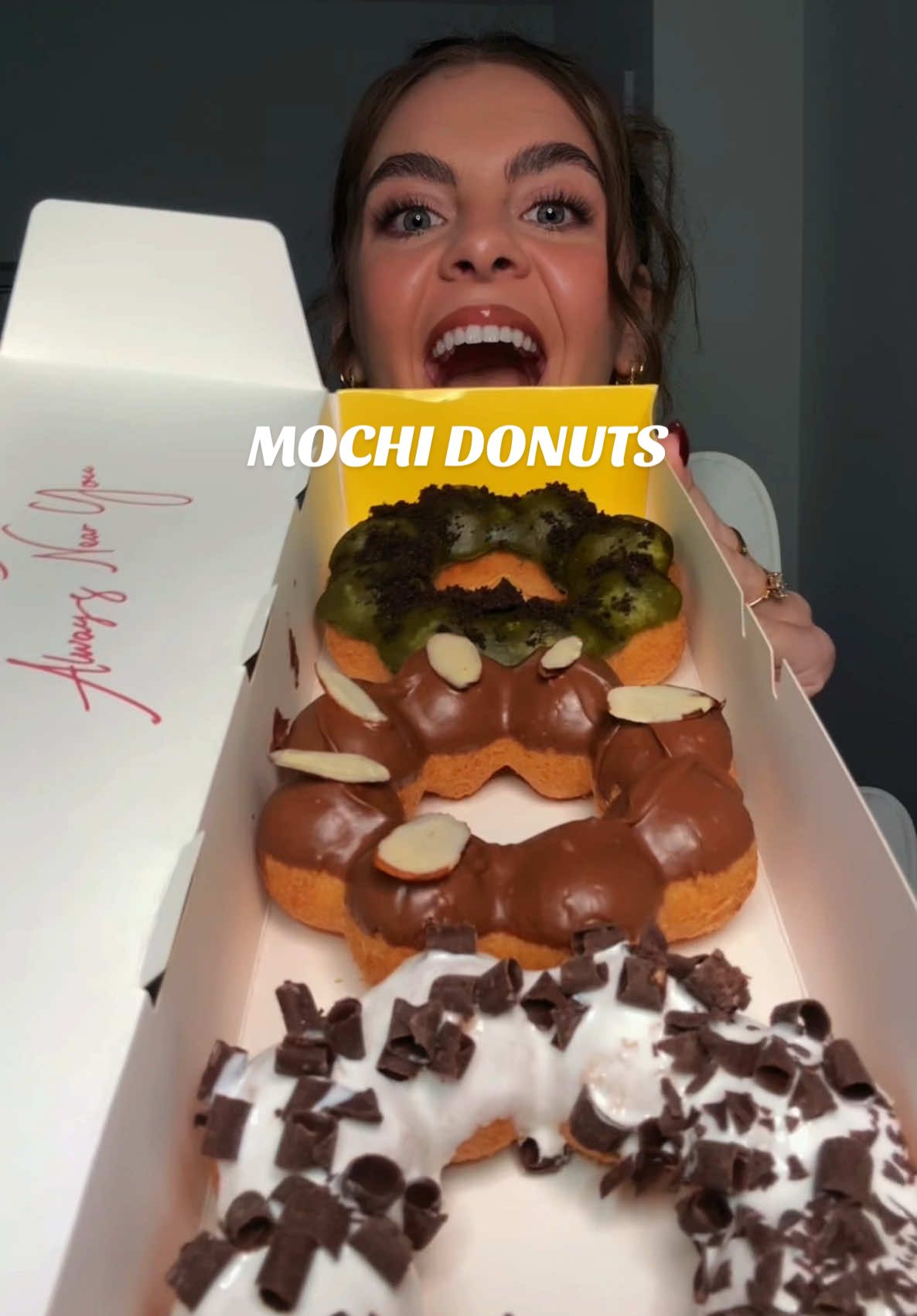 MOCHI DONUTS ARE SUPERIOR >>> #mochidonuts #satisfying #dessertmukbang #donutmukbang #foodtiktok #foodreview #eatwithme #viralfood #fypシ゚viral #mochinut 