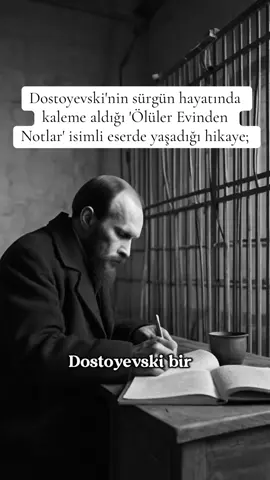 Dostoyevski'nin sürgün hayatında kaleme aldığı 'Ölüler Evinden Notlar' isimli eserde yaşadığı hikaye;