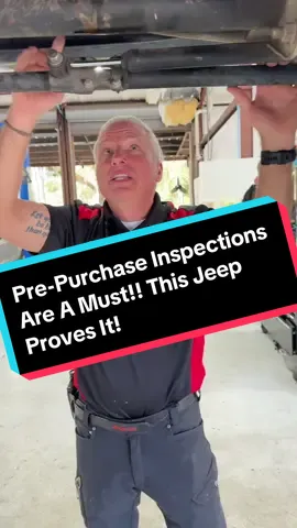 Its worth the money to get the inspection! #mechanic #jeep #automotive #cartok #tips #jeepwrangler #viral #buyingacar #fyp #foryou #dealership #DIY #stitch 