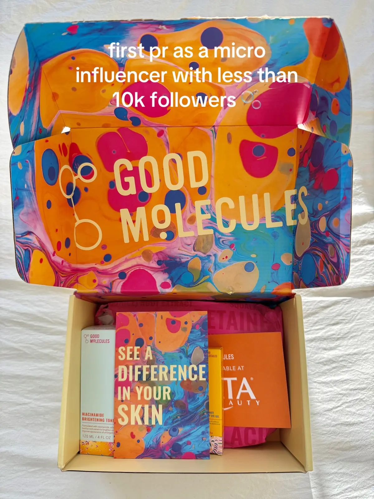 beyond grateful thank you so much 🫧 i can’t wait to use these products! @Good Molecules #fyppppppppppppppppppppppp #foryou #fypシ゚viral #teamwork #creatorsearchinsights #aesthetic #makeup #skincare #goodmolecules #pr #microinfluencer #trending #goodmolecules #ultaskintok #ultabeauty 