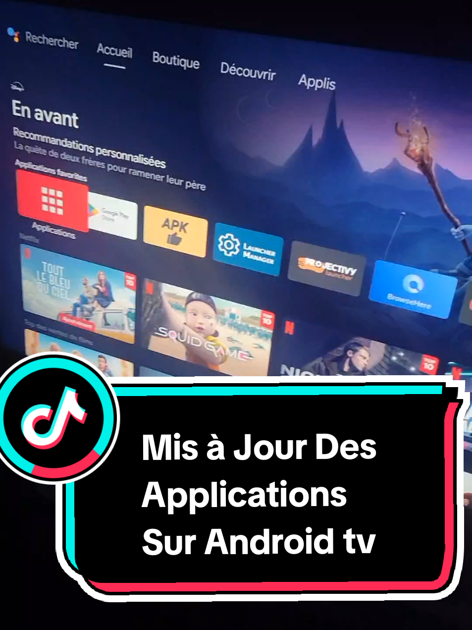 Réponse à @www.tiktokkhenchela Mise à jour des applications  sur Android TV  #apps #spain🇪🇸 #belgium #androidtv #googletv #firestick #mecool #france🇫🇷 #algeria #maroc #tunisia🇹🇳 #googleplaystore 