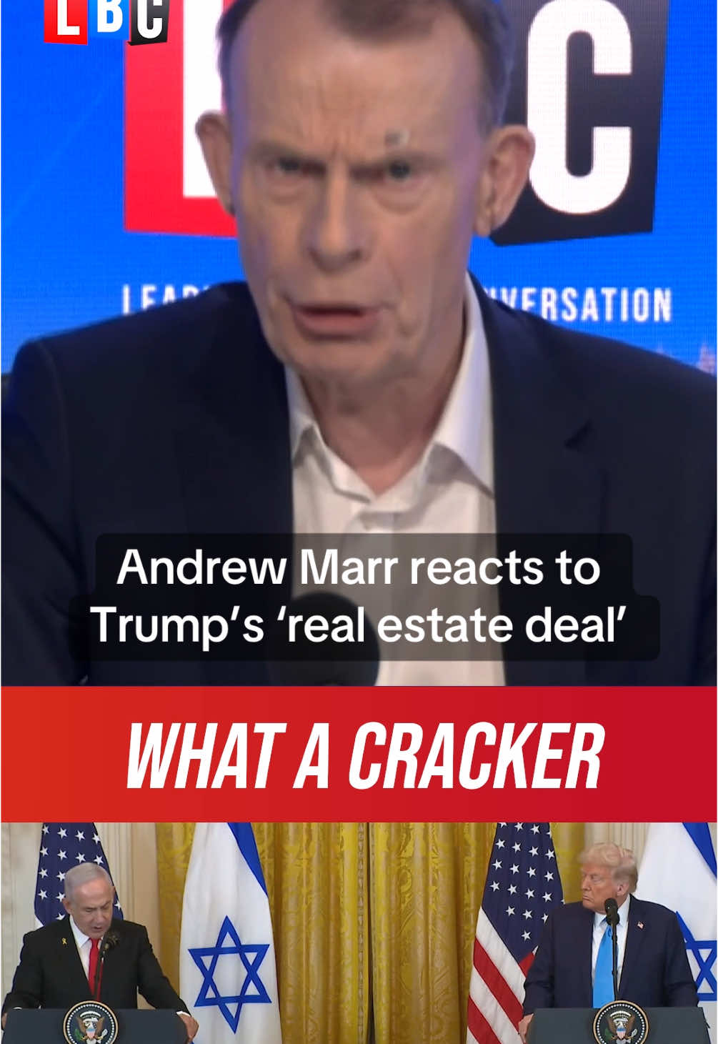 Andrew Marr says Trump’s plans are what happens when ‘someone with complete power talks only to obsequious yes men’. #lbc #donaldtrump #president #deal #netanyahu #politics #news 