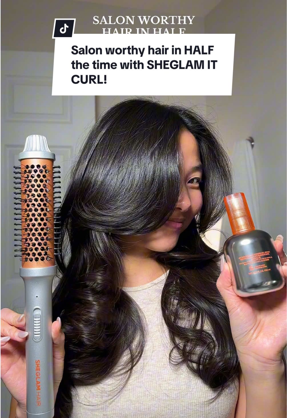 Not only did I do this in half the time but I can just TELL that thanks to the @SHEGLAM.HAIR al Blowout Brush, this blowout is going to stay all day! 😍✨ @SHEGLAM #sheglampartner #sheglam #sheglamhair #SHEGLAMItcurl #SHEGLAMHotStreak #hair #hairtok 