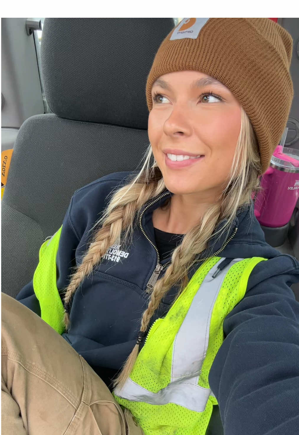 With my Walmart boots on😌 #demolition #volvo #bluecollarfemale #operator 