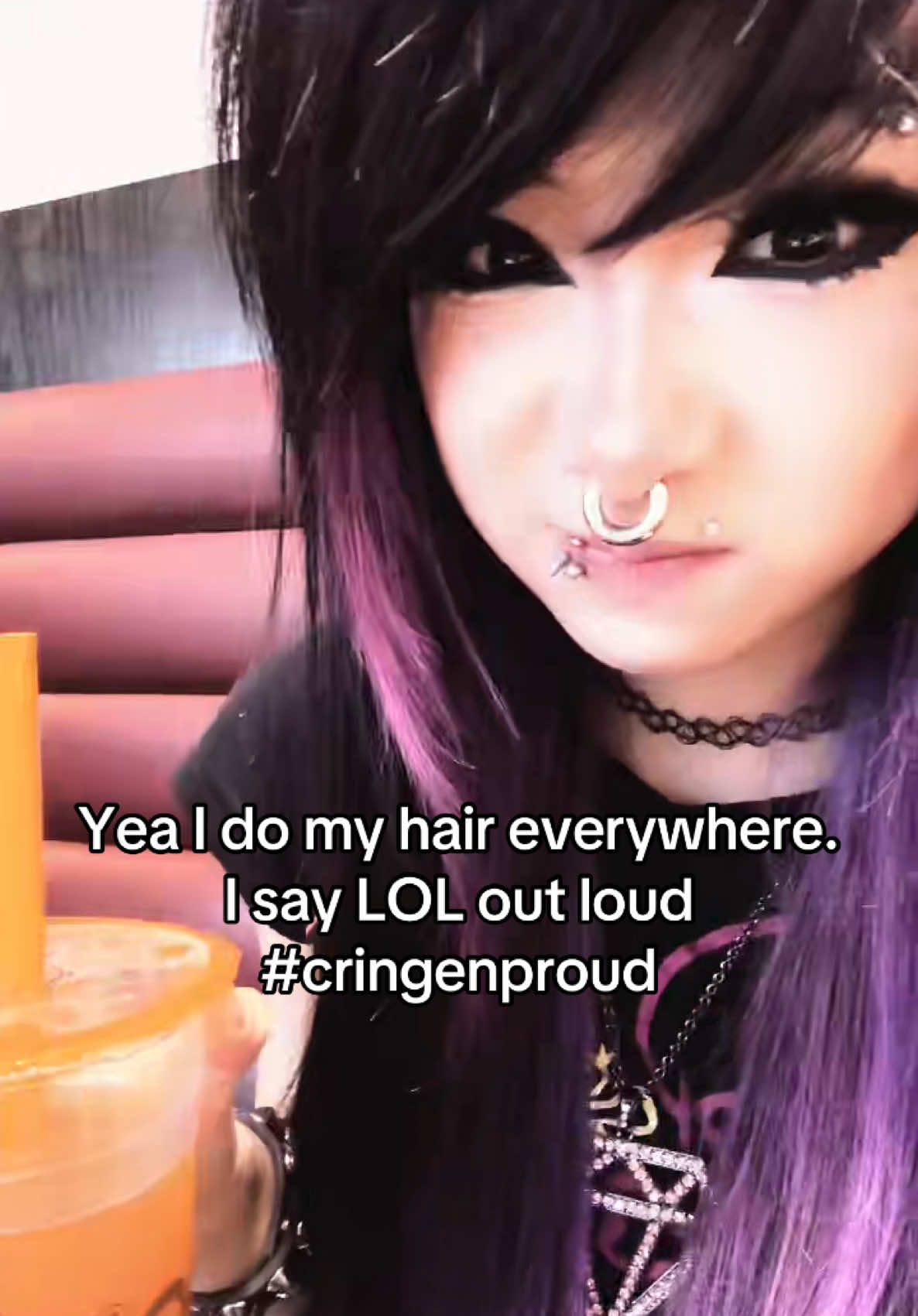 i bring big can hairspray everywhere #scene #scenehair #nostalgia 