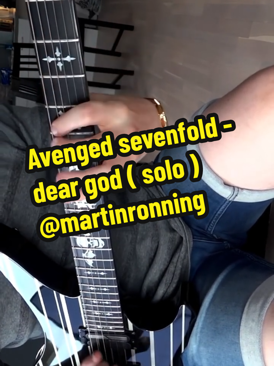 Avenged sevenfold - dear god ( solo ) @martinronning #avengedsevenfold #a7x #sevenfoldism #deathbat #deargod #guitar #cover #solo #synystergates 