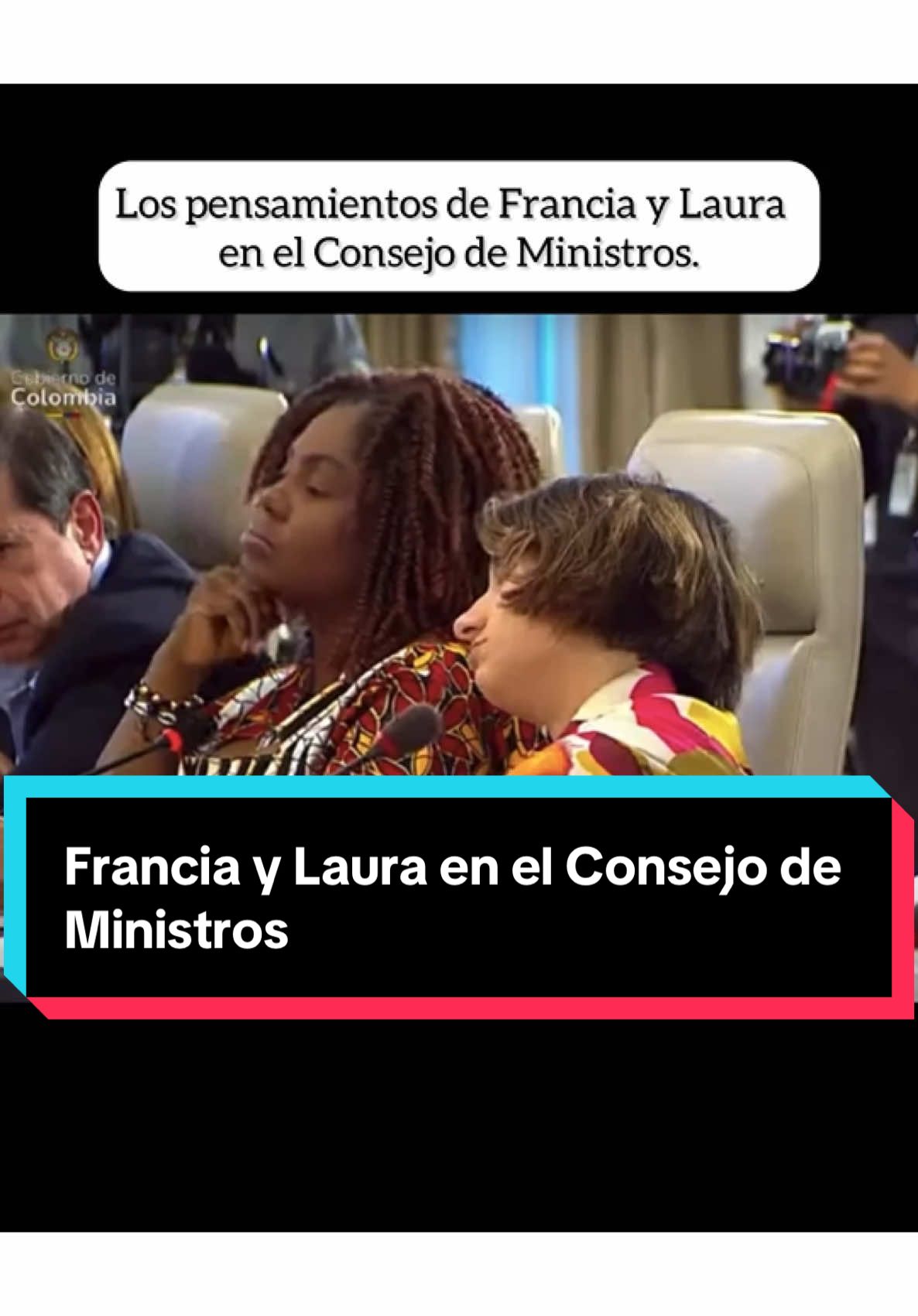 Francia y Laura en el Consejo de Ministros. #francia #franciamarquez #laurasarabia #laura #ministros #petro #imitadora #lorenaneira #vozpopuli #bluradio 