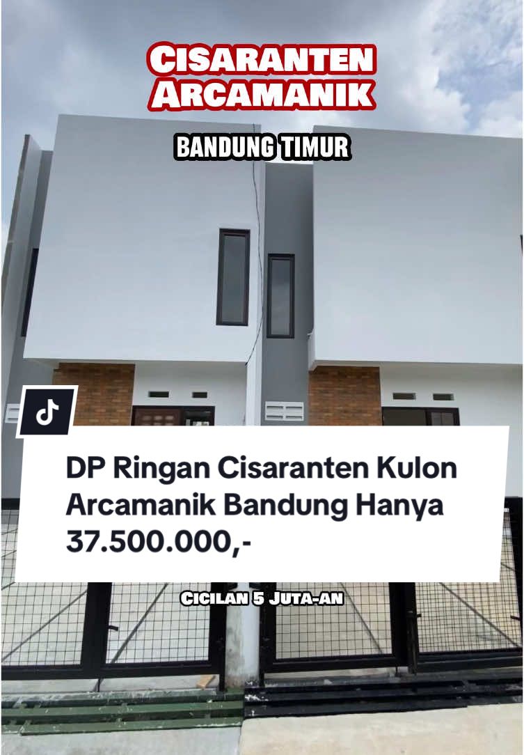 CLUSTER BARU DP RINGAN CISARANTEN ARCAMANIK Spesifikasi : Luas Tanah 71 Luas Bangunan 50 Kamar Tidur 2 Kamar Mandi 2 Ruang Tamu Ruang Keluarga Dapur Carpot 2 Mobil Taman  Listrik 2200 Watt Legalitas  SHM & IMB Harga 746 JUTA #rumahbandung #inforumahbandung #inforumahbandungtimur #jualrumahbandungtimur #jualrumahbandung  #rumahbandungtimur #rumahcisaranten  #jualrumahcisaranten  #rekomendasirumahbandung #rumahmurahbandung #rumaharcamanik #rumaharcamanikbandung #rumahcisarantenarcamanik #rumahcisarantenkulon